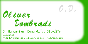 oliver dombradi business card